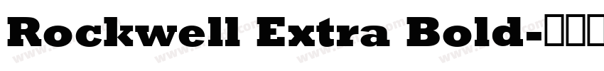 Rockwell Extra Bold字体转换